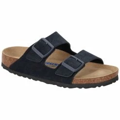 Birkenstock Womens Arizona Soft Footbed Suede Leather Casual Sandals - Narrow