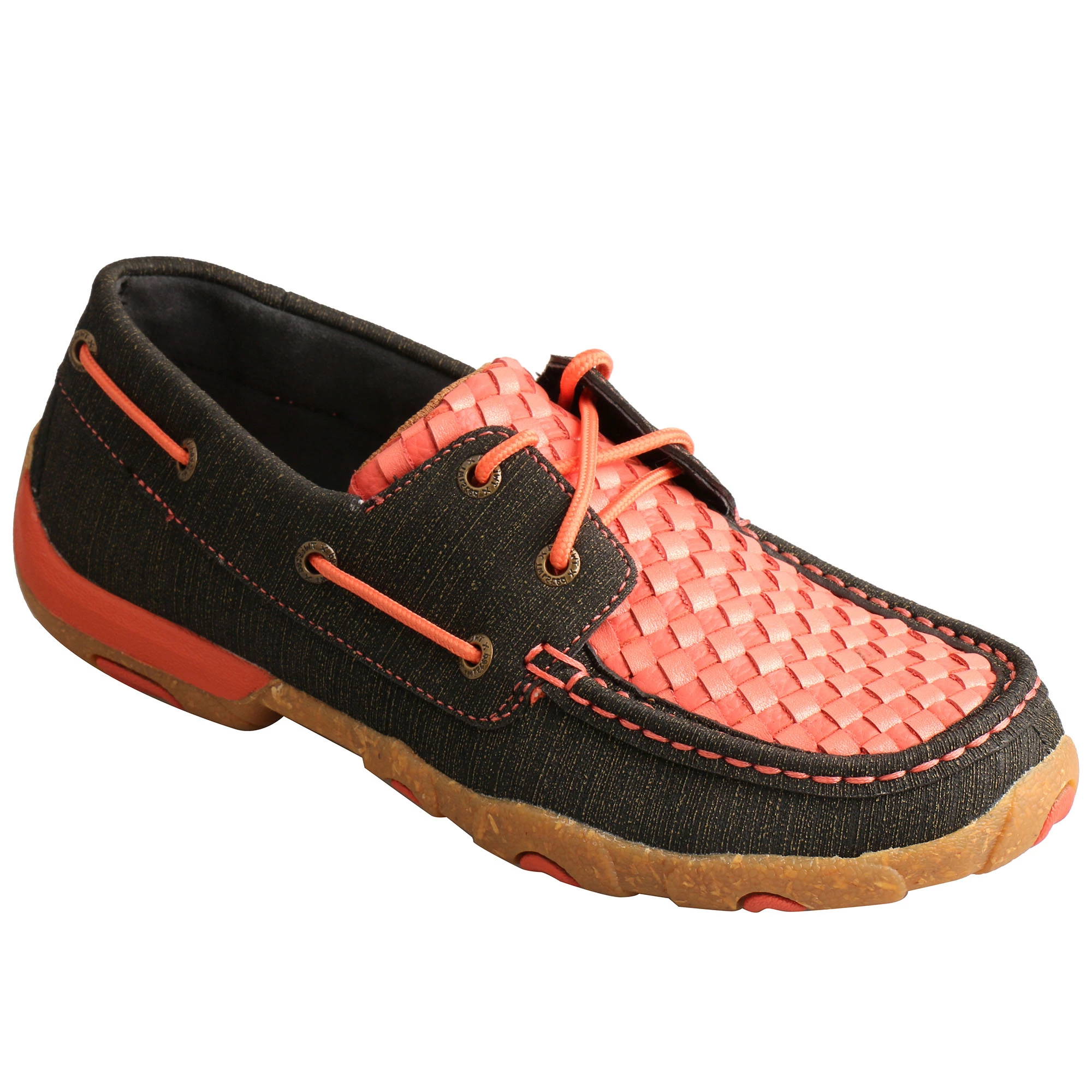 Twisted X Womens Driving Moc Boat Shoes Coral 1 Twisted X Womens Driving Moc Boat Shoes Coral