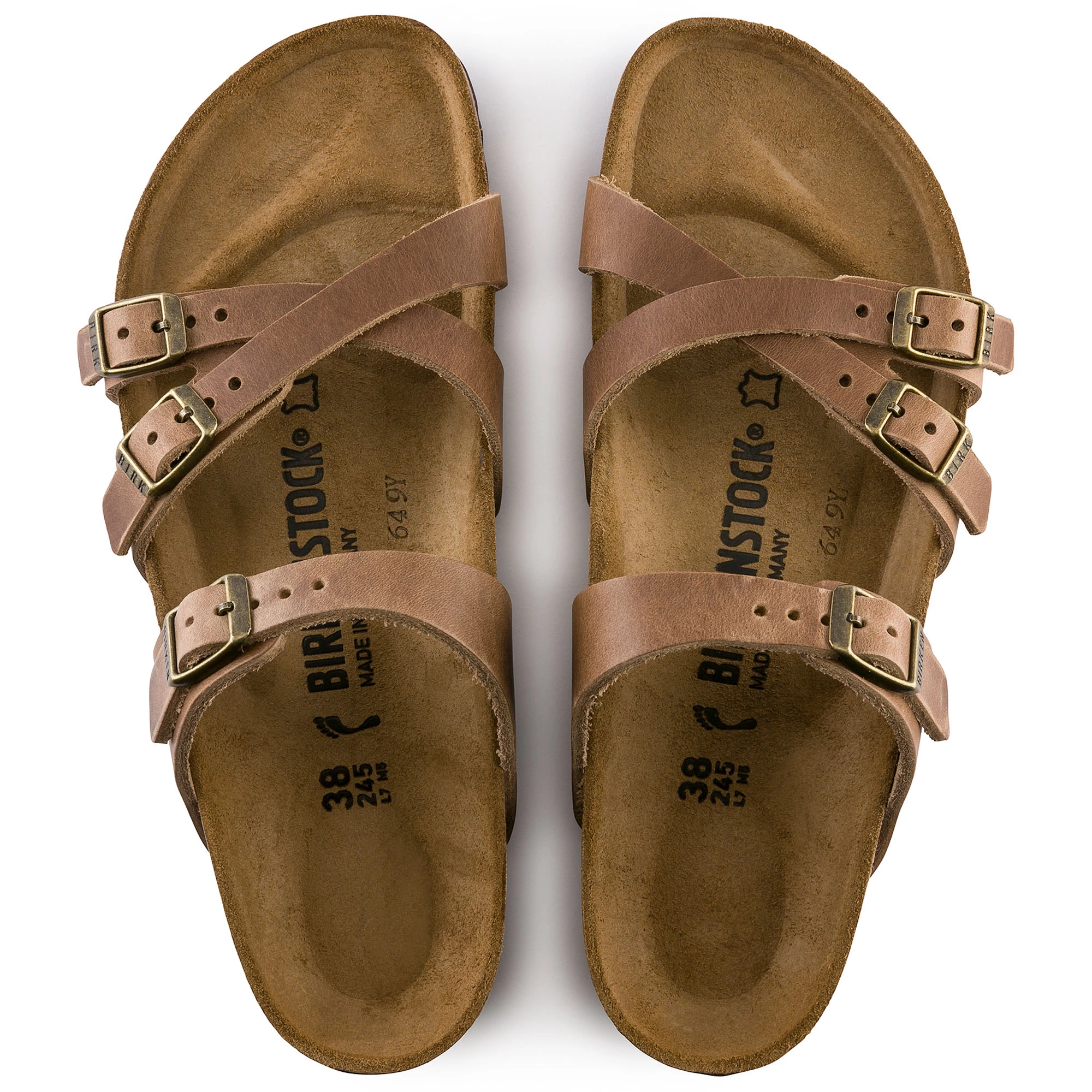 Birkenstock Womens Franca Oiled Leather Sandals - Narrow 2 Birkenstock Womens Franca Oiled Leather Sandals - Narrow - Image 2