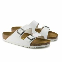 Birkenstock Women's Arizona Birko Flor Sandals White -SANDALS & FLIP-FLOPS SHOP 8c6483e5 3b52 4e42 b92d 5dbeed2fe9ae