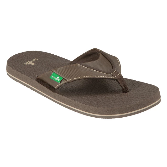 Sanuk Boy's Root Beer Cozy Sandals 8 Sanuk Boy's Root Beer Cozy Sandals - Image 8