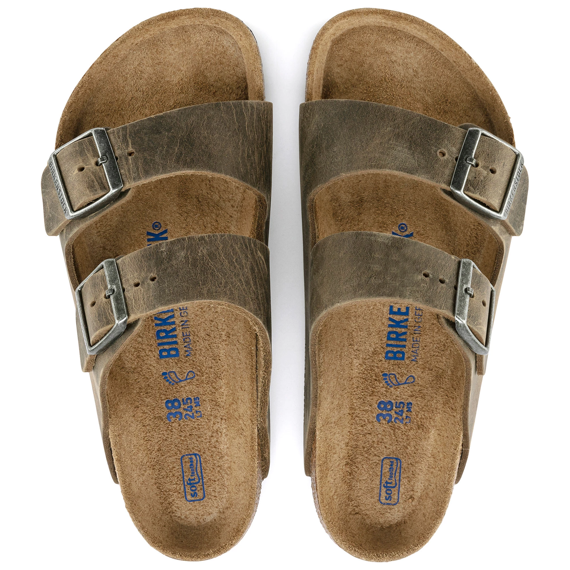 Birkenstock Mens Arizona Soft Footbed Oiled Leather Casual Sandals 2 Birkenstock Mens Arizona Soft Footbed Oiled Leather Casual Sandals - Image 2