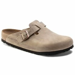 Birkenstock Womens Boston Soft Footbed Oiled Leather Clogs - Narrow