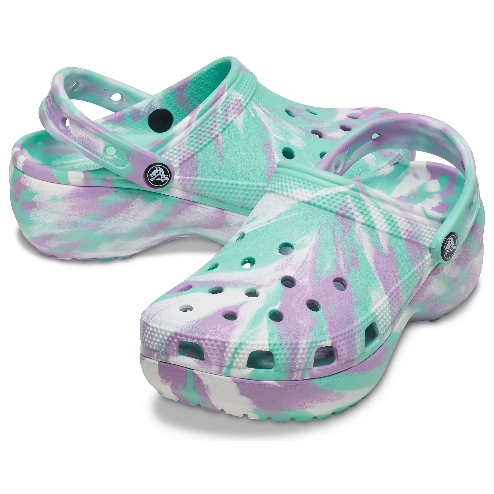 Crocs Women's Classic Platform Marbled Clogs 3 Crocs Women's Classic Platform Marbled Clogs - Image 3